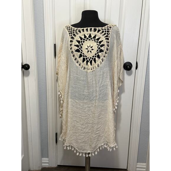 Boho Crochet Tassel Beach Cover-Up | Shein | Coastal Cowgirl Vibes 3 XL - Picture 1 of 8